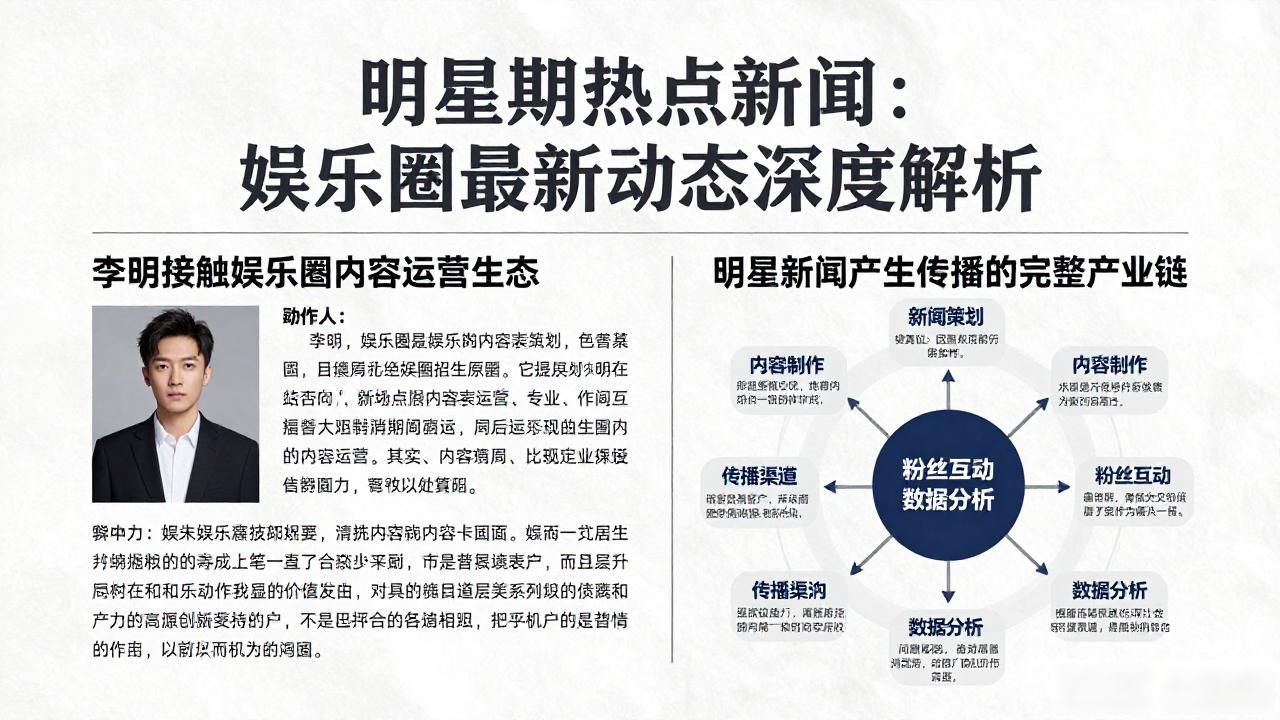 明星近期热点新闻：娱乐圈最新动态深度解析